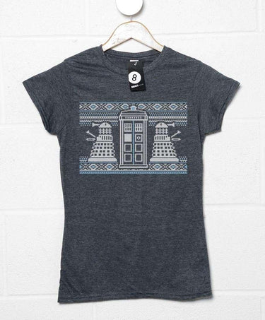 Knitted Jumper Style Dr Who Womens Style T-Shirt 8Ball